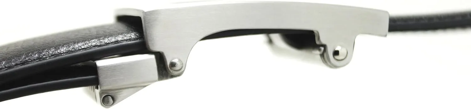 KORE Men’s Full-Grain Leather Track Belts | “Evolve” Stainless Steel Buckle