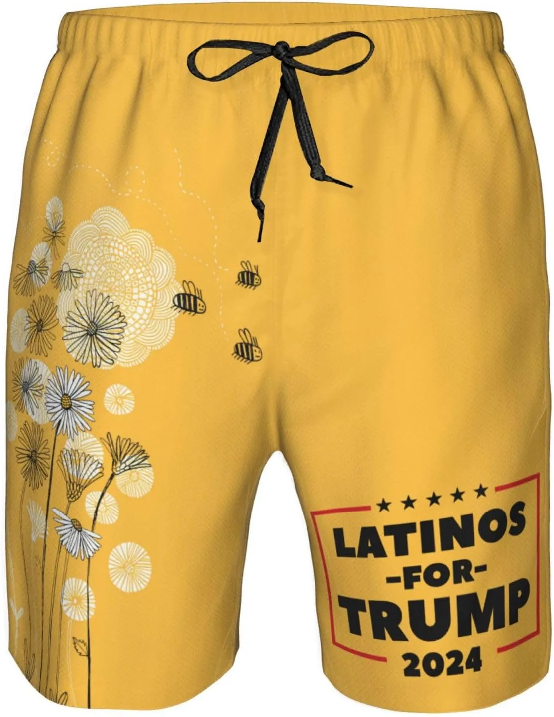 Latinos-For-Tru-mp-2024 Men's Swim Trunks Bathing Suit Quick Dry Board Shorts Beach Shorts Swimwear Bathing Suits -