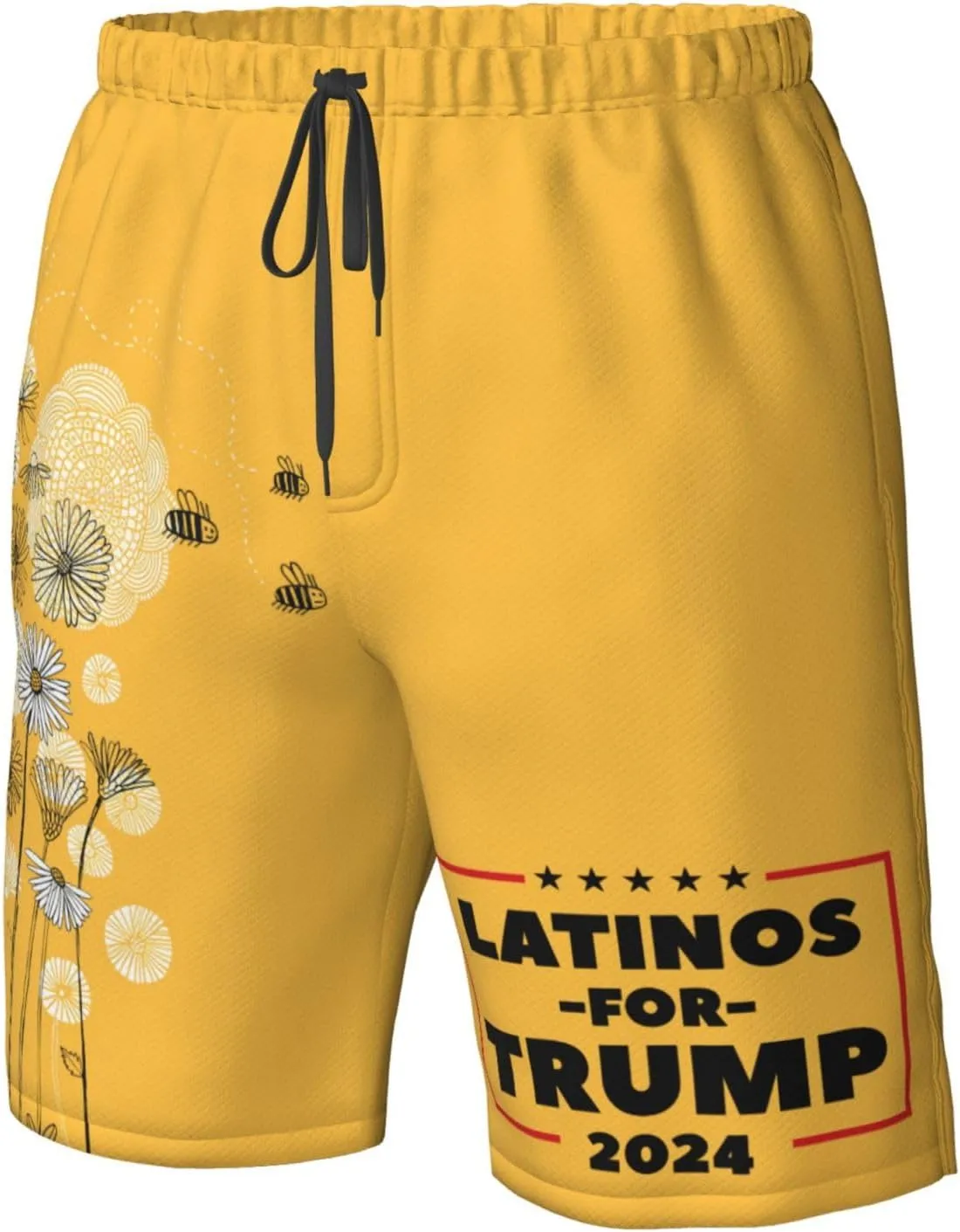 Latinos-For-Tru-mp-2024 Men's Swim Trunks Bathing Suit Quick Dry Board Shorts Beach Shorts Swimwear Bathing Suits -
