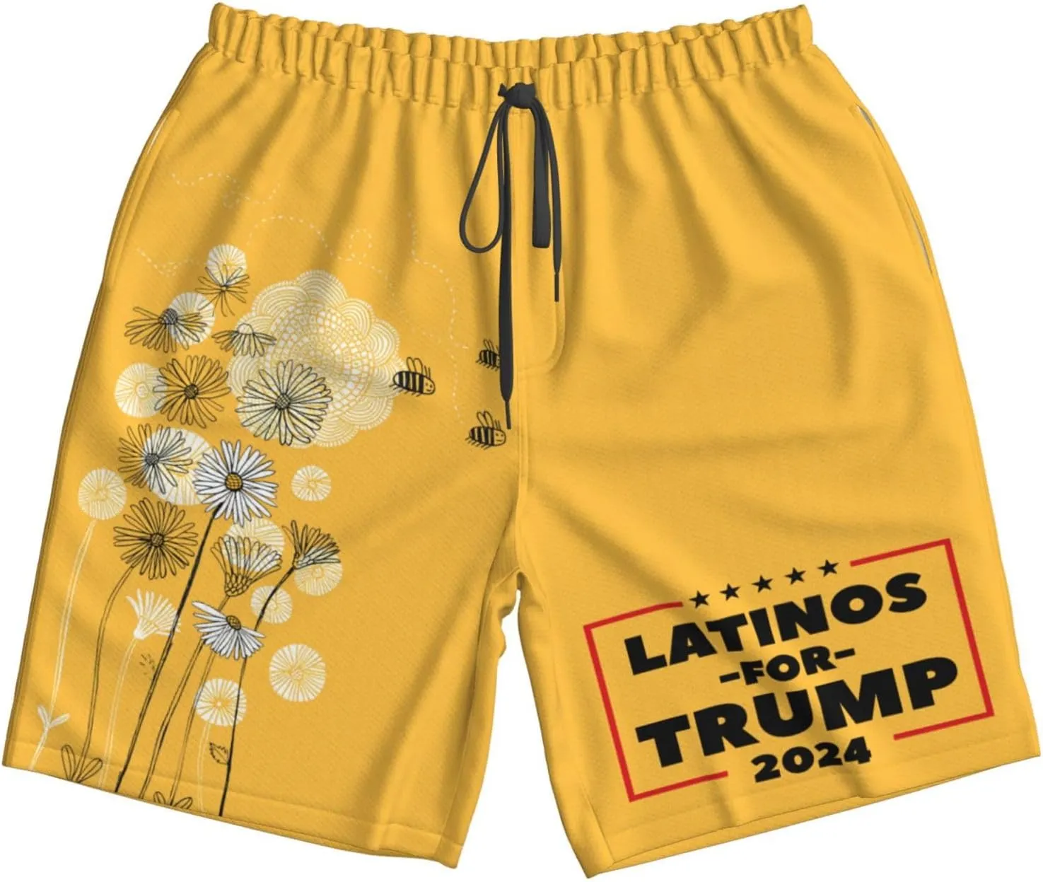 Latinos-For-Tru-mp-2024 Men's Swim Trunks Bathing Suit Quick Dry Board Shorts Beach Shorts Swimwear Bathing Suits -