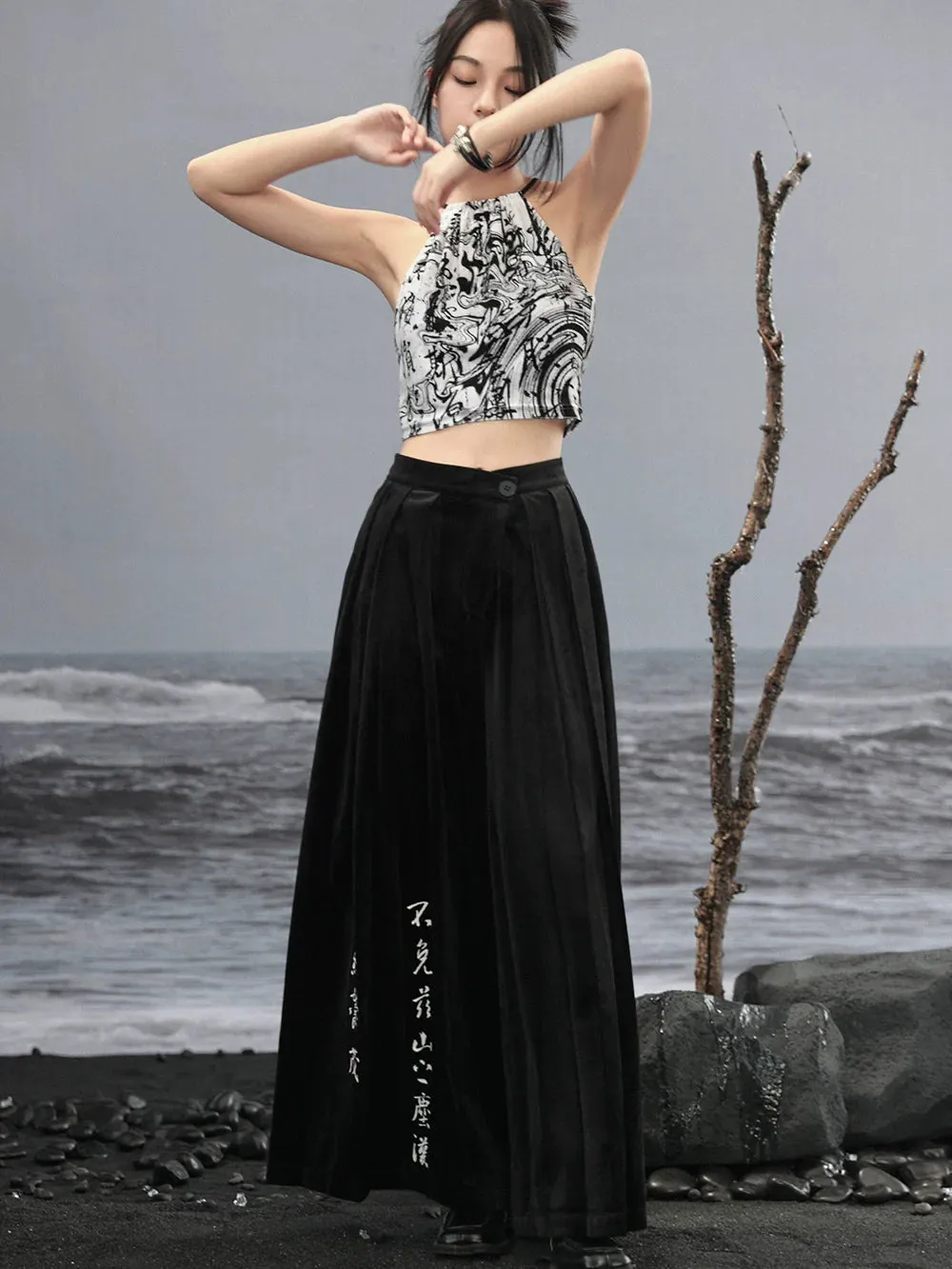 Leg Pants China Wide Print