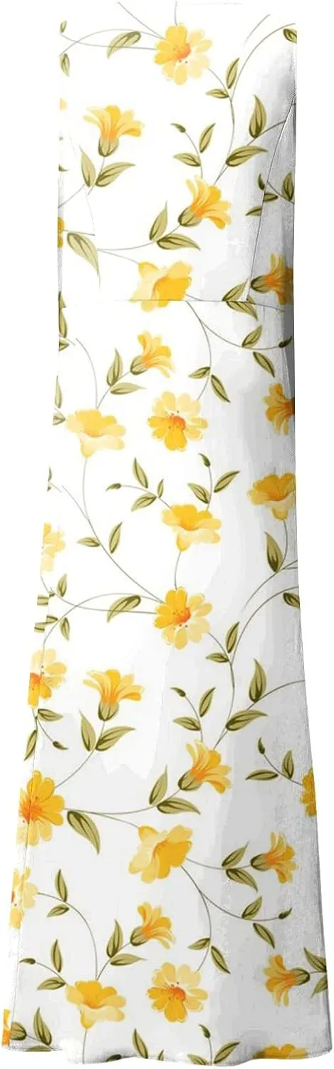 Linen Dresses for Women 2025 Vacation Plus Size Sleeveless Floral Maxi Dress Boho Tropical Beach Sundress with Pocket