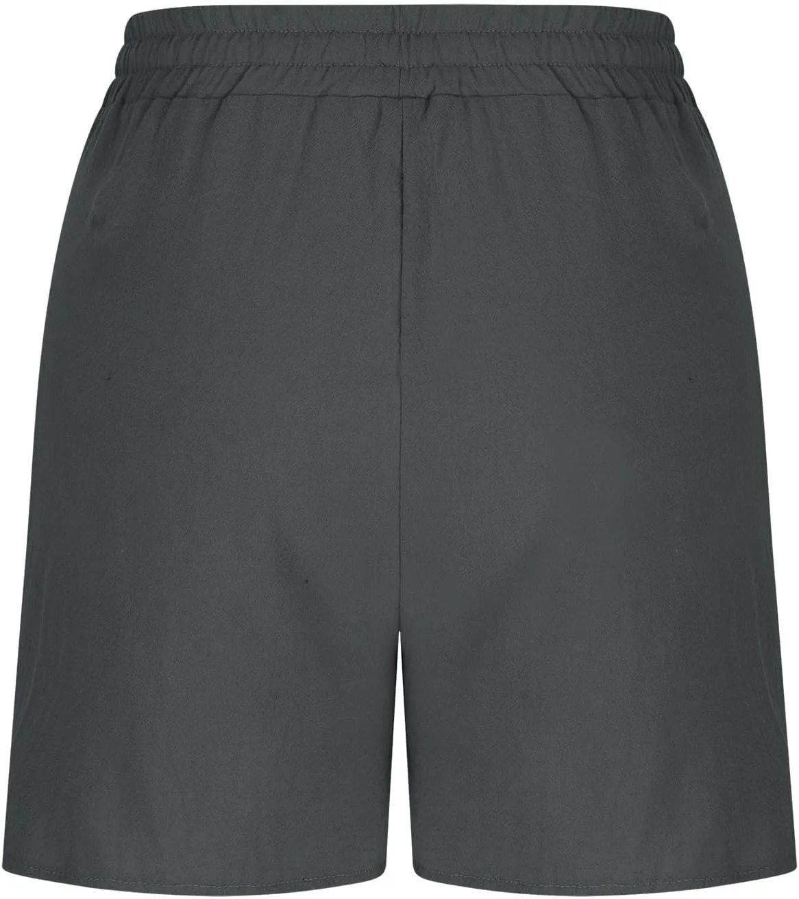 Linen Shorts for Women 2025 Trendy Summer Plus Size Comfy Drawstring Casual Pants Elastic Waist Wide Leg Shorts