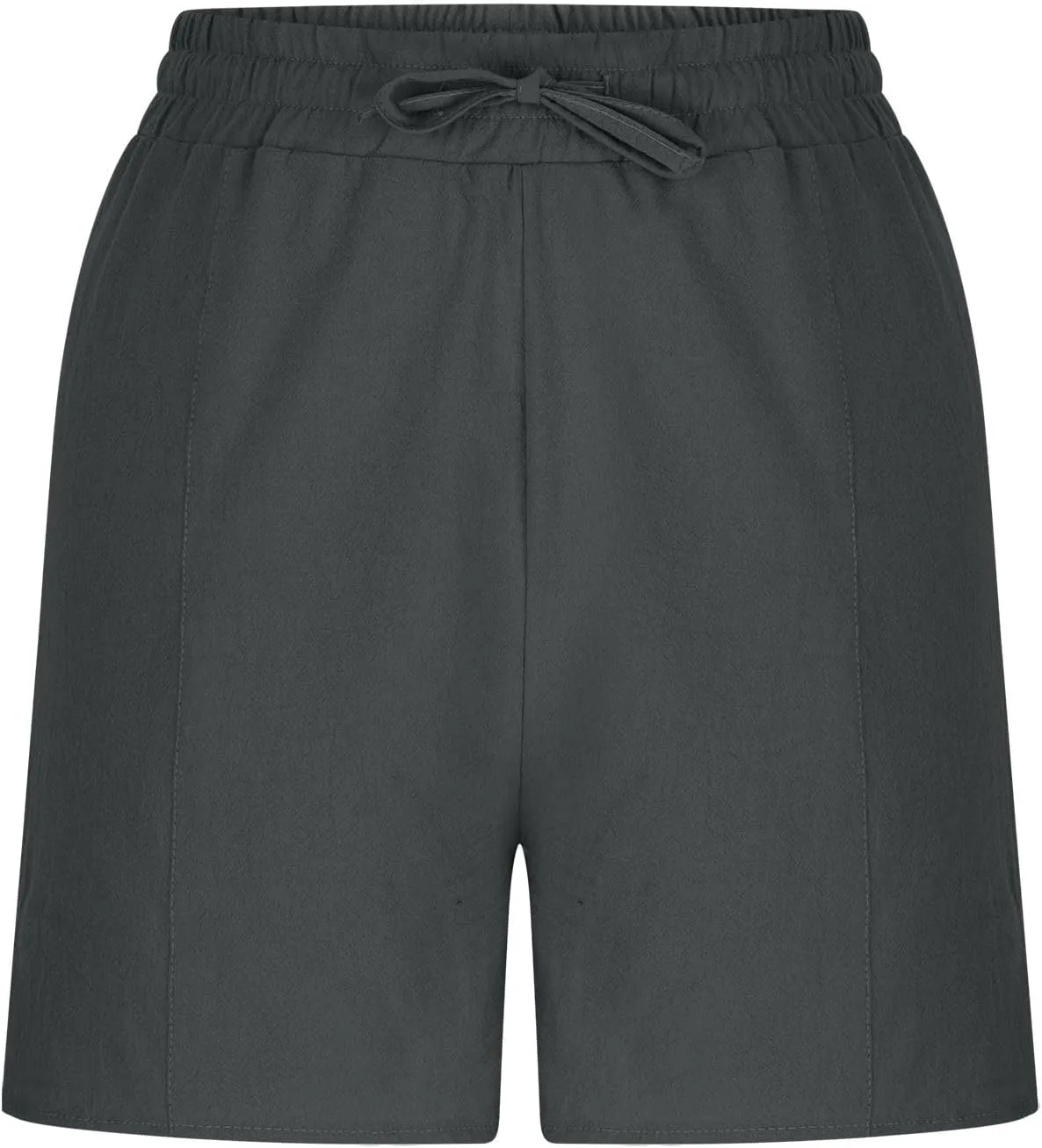 Linen Shorts for Women 2025 Trendy Summer Plus Size Comfy Drawstring Casual Pants Elastic Waist Wide Leg Shorts