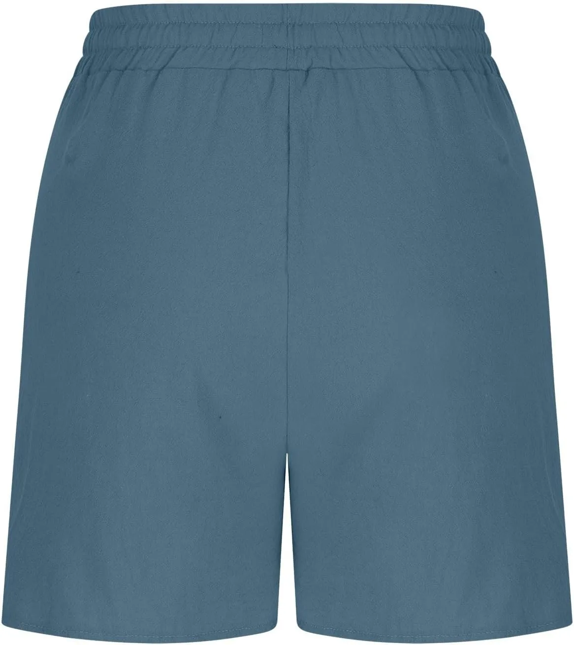 Linen Shorts for Women 2025 Trendy Summer Plus Size Comfy Drawstring Casual Pants Elastic Waist Wide Leg Shorts