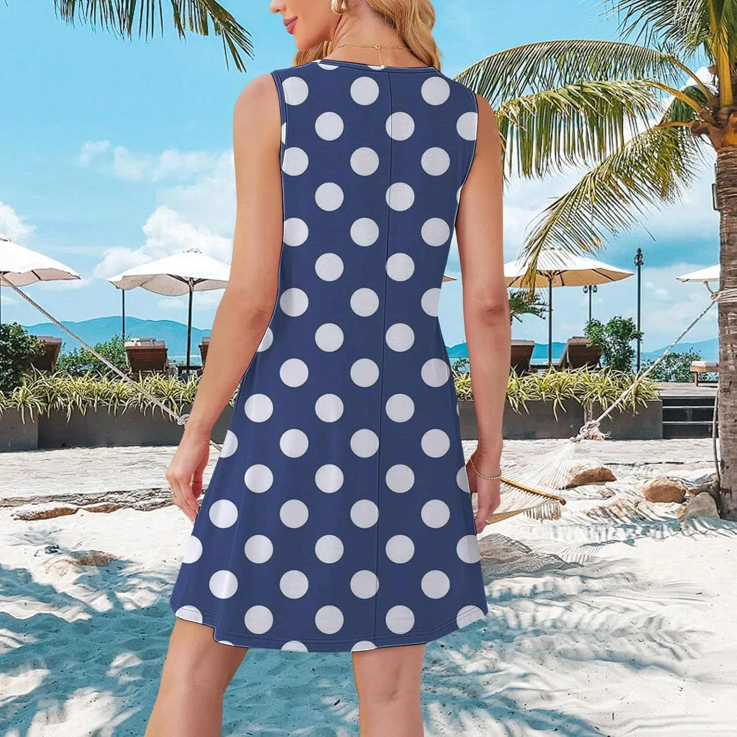 Long Sleeve Floral Dress for Women Womens with Pockets Summer Casual Tank Dress Sleeveless Midi Beach Dress Dresses