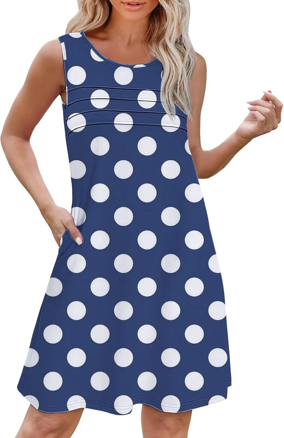 Long Sleeve Floral Dress for Women Womens with Pockets Summer Casual Tank Dress Sleeveless Midi Beach Dress Dresses