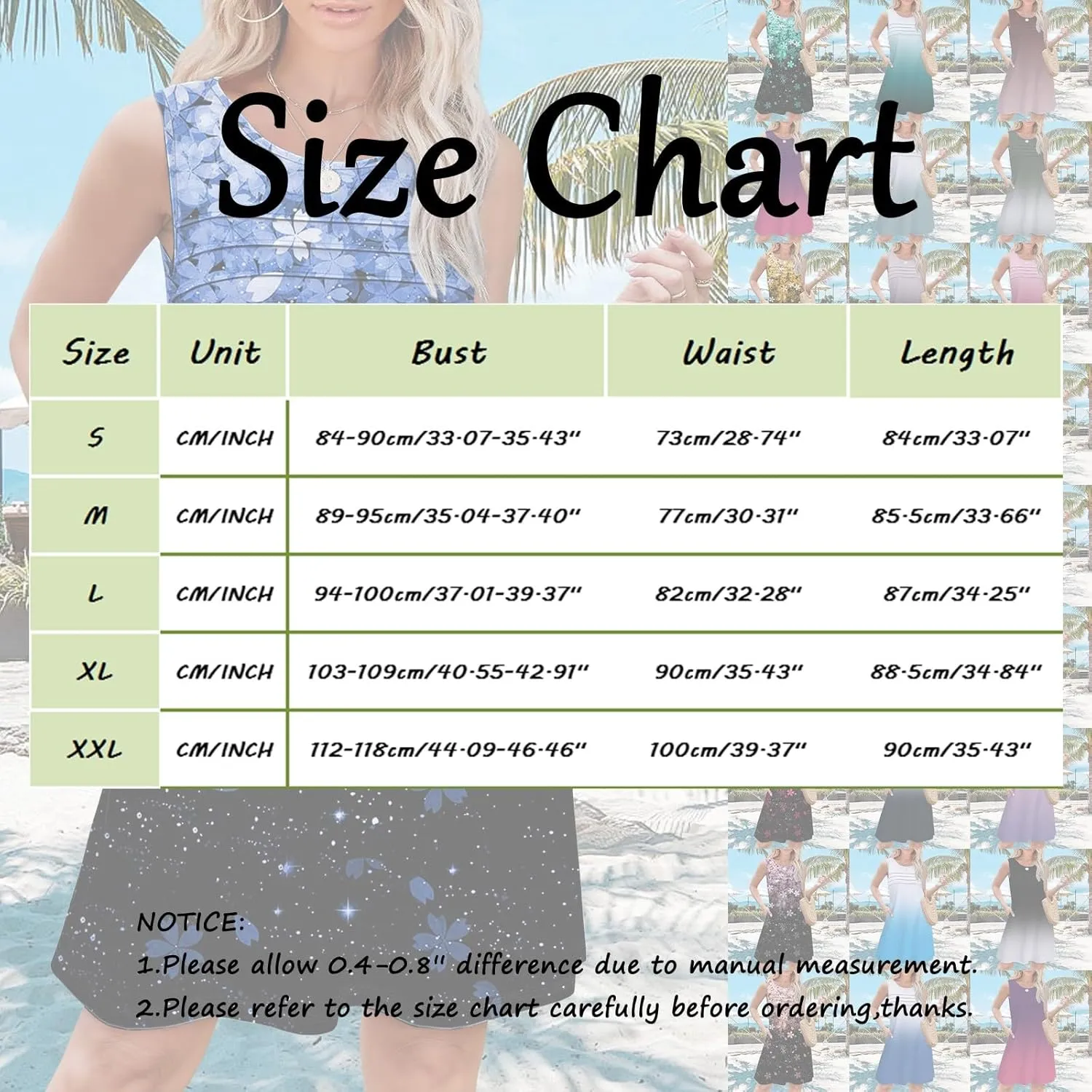 Long Summer Dress Womens with Pockets Summer Casual Tank Dress Sleeveless Midi Beach Dress Dresses for Women Plus