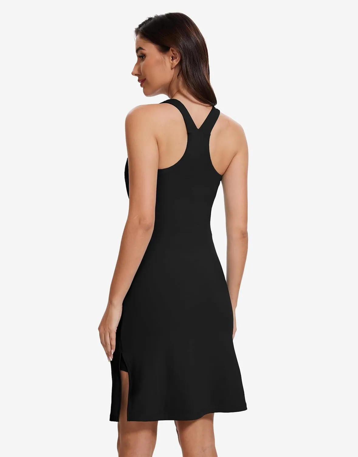 M MOTEEPI Women Maternity Summer Casual Athletic Dress Split Ruched Pregnancy Bodycon Dress for Photoshoot Baby Shower