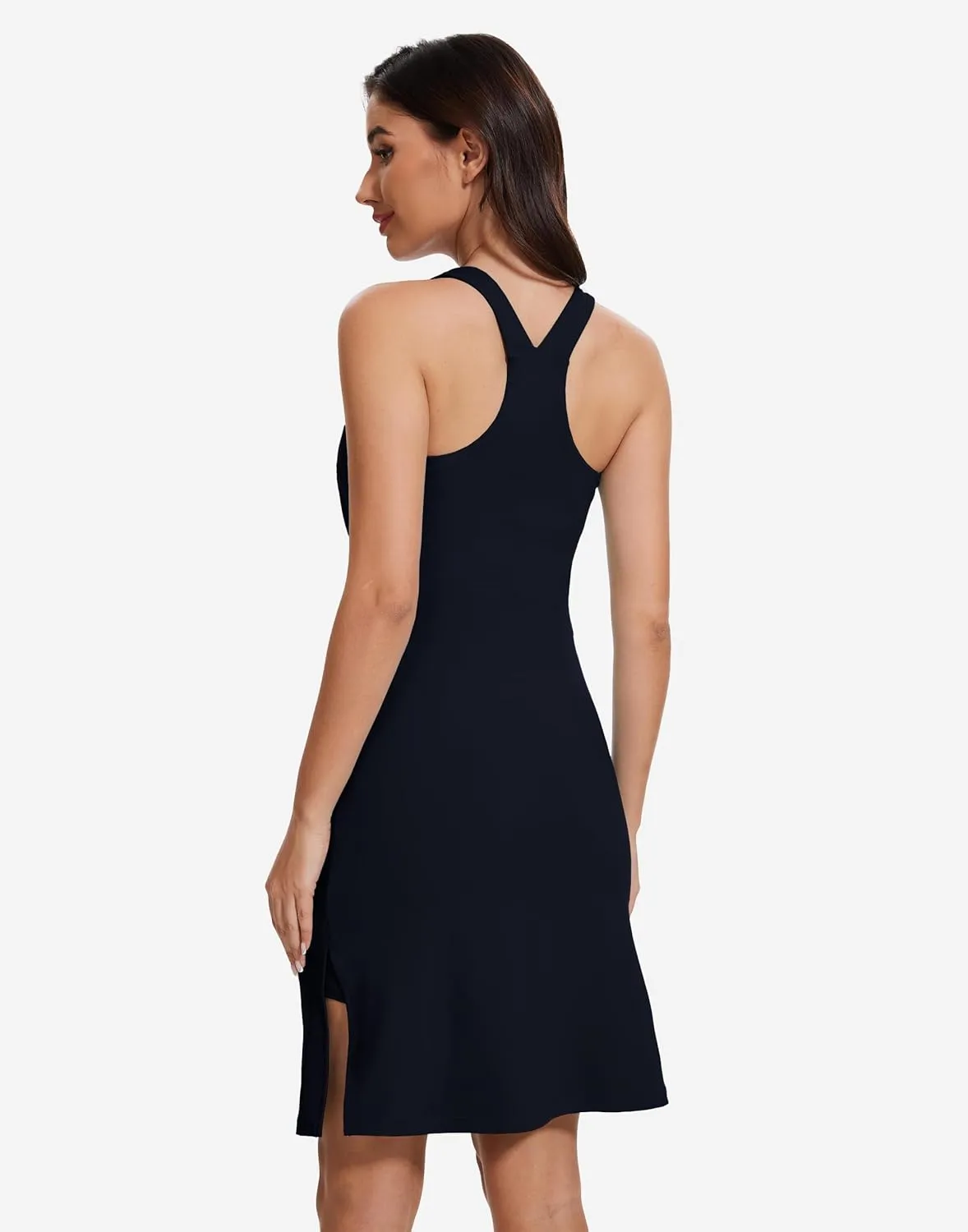 M MOTEEPI Women Maternity Summer Casual Athletic Dress Split Ruched Pregnancy Bodycon Dress for Photoshoot Baby Shower