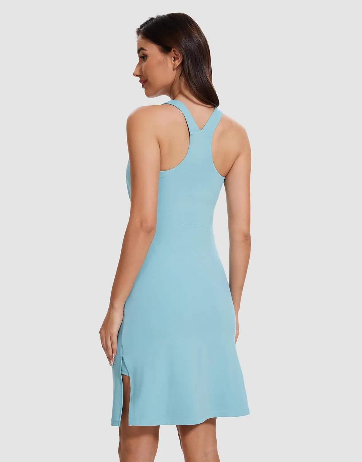 M MOTEEPI Women Maternity Summer Casual Athletic Dress Split Ruched Pregnancy Bodycon Dress for Photoshoot Baby Shower