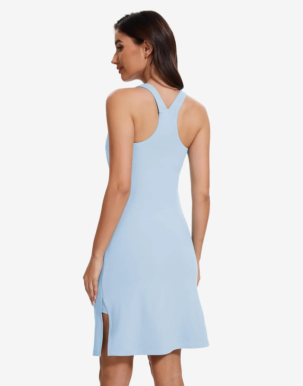 M MOTEEPI Women Maternity Summer Casual Athletic Dress Split Ruched Pregnancy Bodycon Dress for Photoshoot Baby Shower