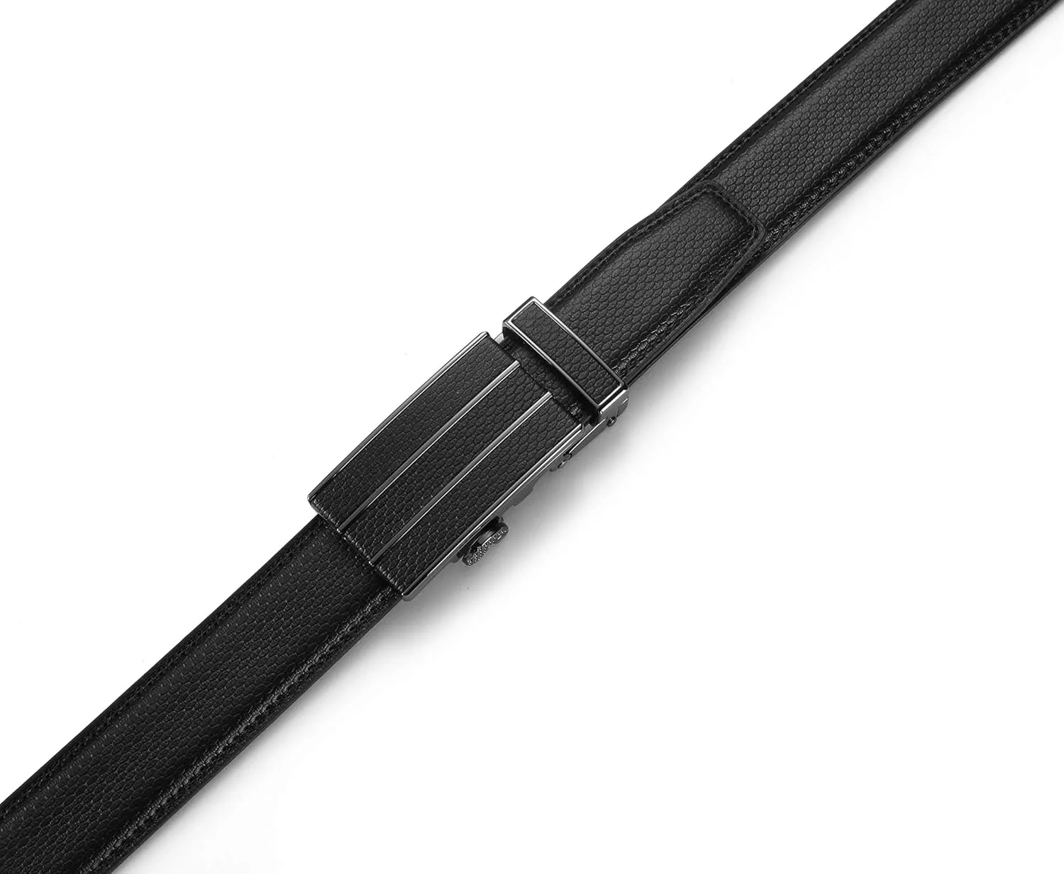 Marino Mens Genuine Leather Ratchet Dress Belt With Automatic Buckle, Enclosed in an Elegant Gift Box
