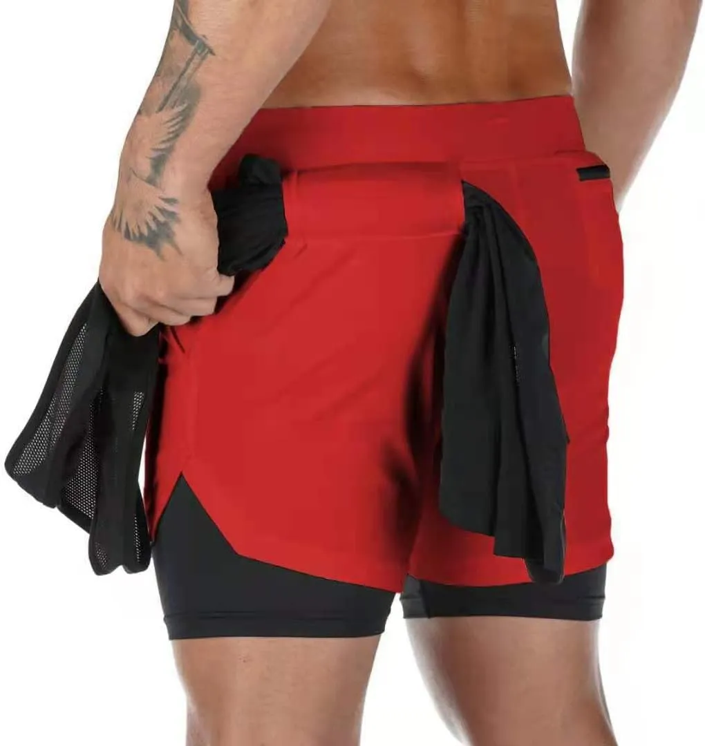 Men's 2 in 1 Workout Tennis Shorts with Liner 7 Inch Gym Shorts for Men Basketball Shorts Athletic Running Shorts
