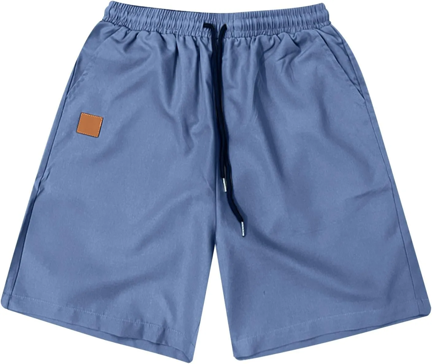 Men's Casual Shorts Drawstring Twill Chino Golf Shorts Elastic Waist Lightweight Summer Beach Stretch Trousers
