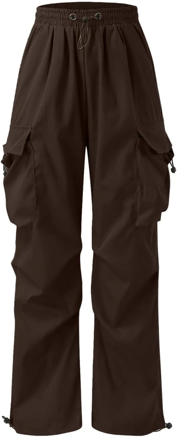 Mens Casual Waist Color Sports Hat Multi Woven Pocket Foot Rope Solid Pants Street Cargo Tie Mens Cargo Pants 1