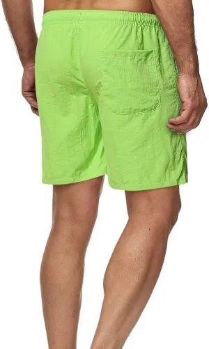 Men's Cotton Shorts Elastic Waist Summer Beach Shorts Casual Drawstring Sports Shorts with Pockets