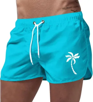 Mens Graphic Print Shorts Casual Workout Cool Shorts Quick Dry Gym Running Short Pants