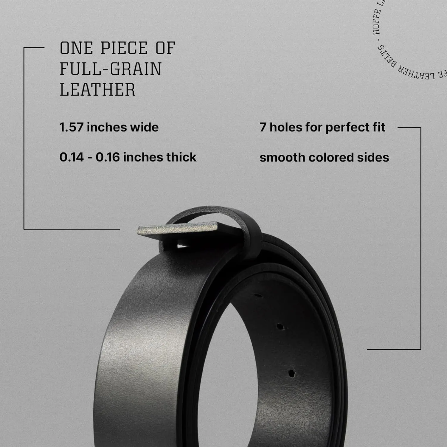 Men's Leather Belt - Handmade Belts for Men with Buckle, Full Grain Leather Belts, Casual & Dress & Reversible