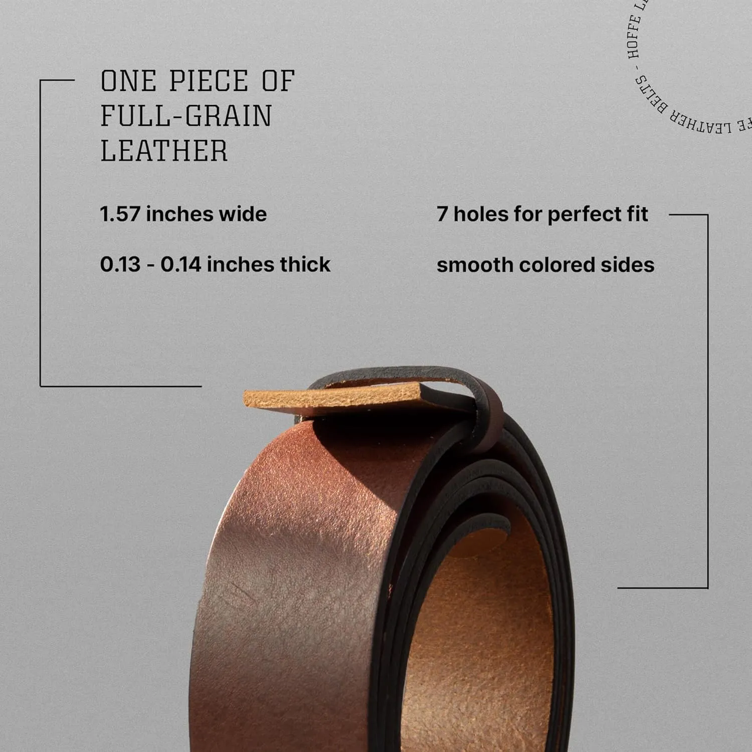Men's Leather Belt - Handmade Belts for Men with Buckle, Full Grain Leather Belts, Casual & Dress & Reversible
