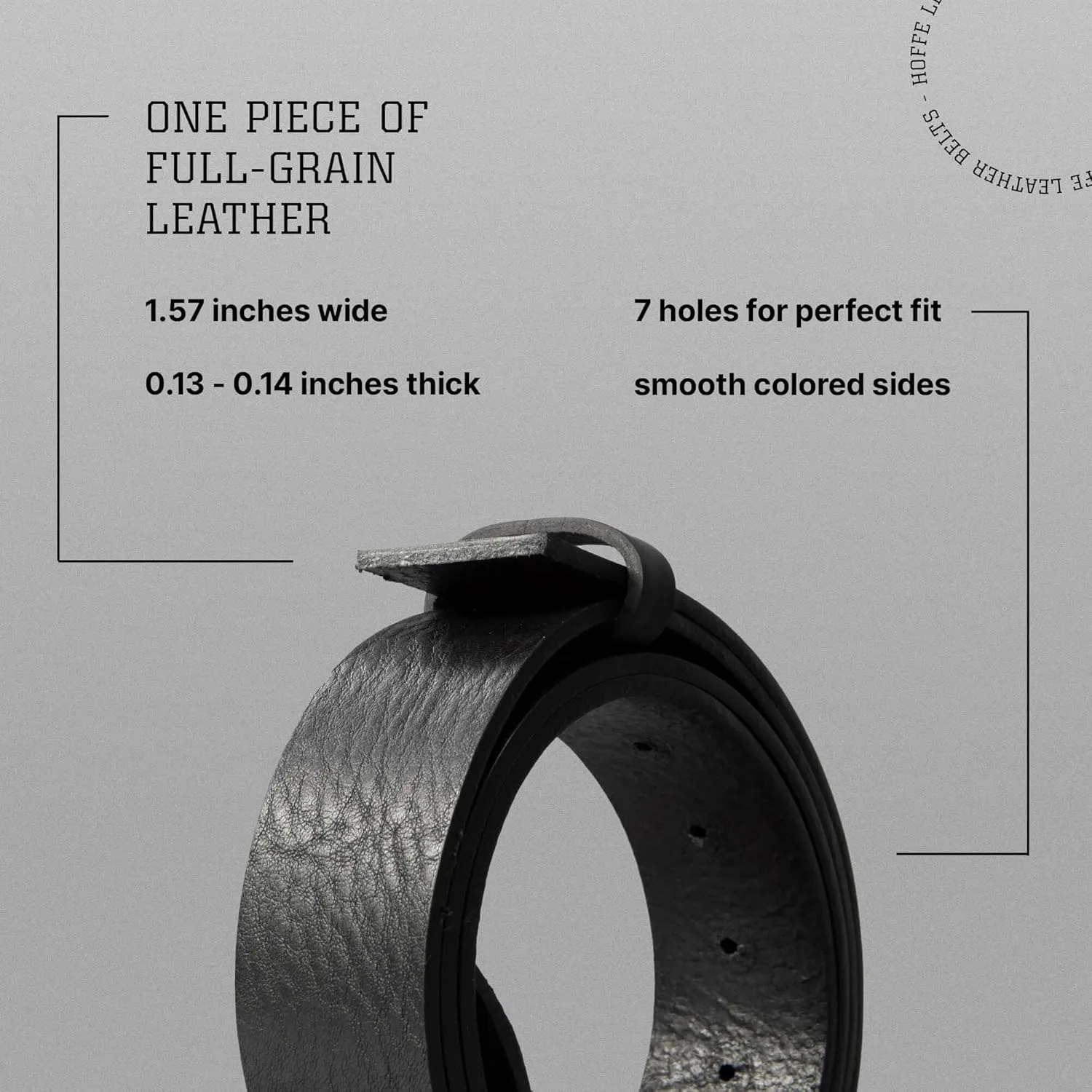 Men's Leather Belt - Handmade Belts for Men with Buckle, Full Grain Leather Belts, Casual & Dress & Reversible