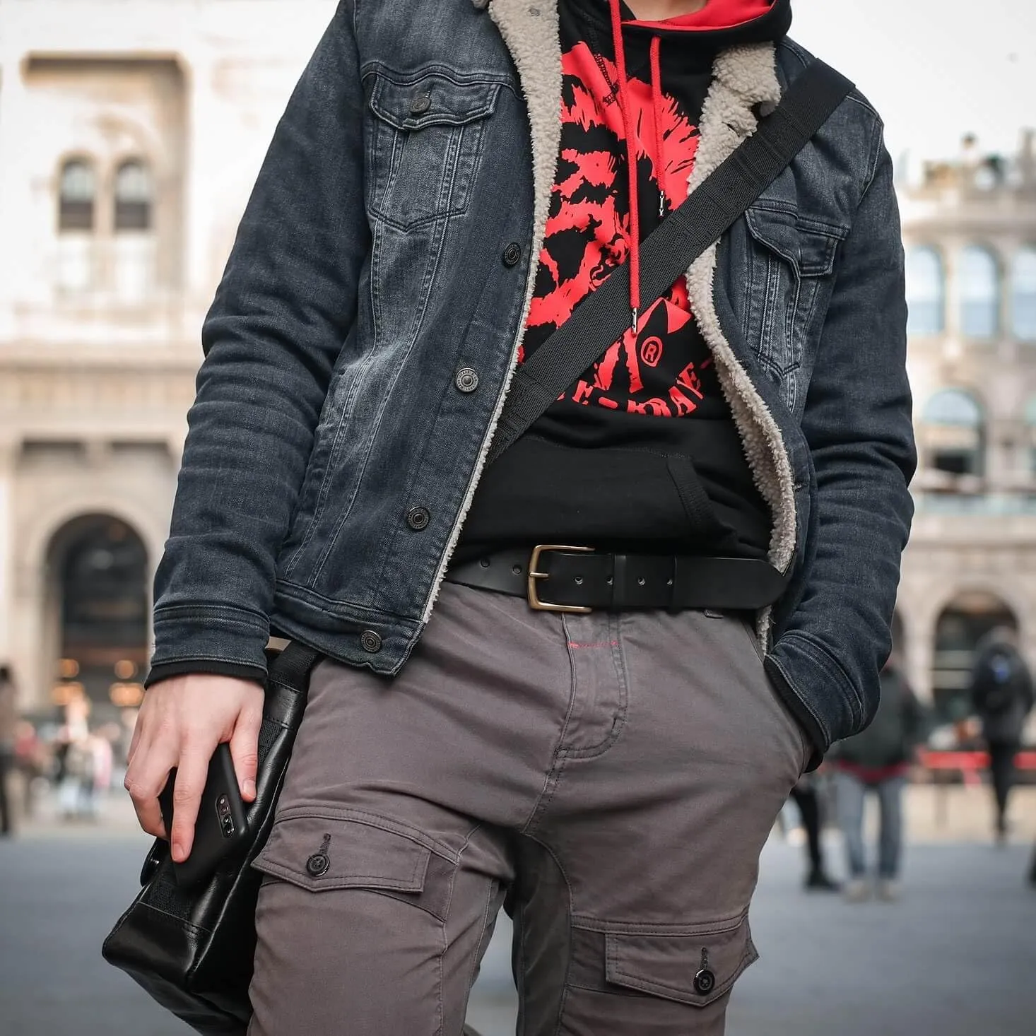 Men's Leather Belt - Handmade Belts for Men with Buckle, Full Grain Leather Belts, Casual & Dress & Reversible