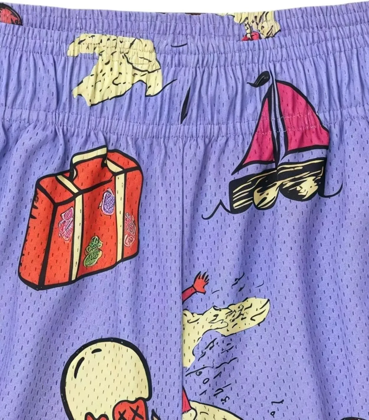 Men's Mesh Graphic Basketball Shorts Streetwear Gym Shorts Summer Cool Casual Running Workout Shorts with Pockets