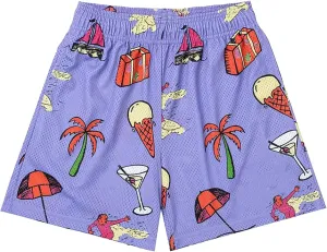 Men's Mesh Graphic Basketball Shorts Streetwear Gym Shorts Summer Cool Casual Running Workout Shorts with Pockets