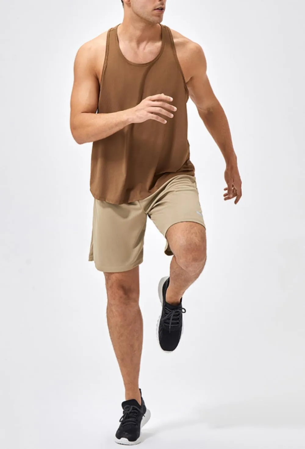 Men's Quick-Dry Athletic Shorts with Pockets, Lightweight Workout Shorts, Breathable Running Shorts with Elastic Waistband