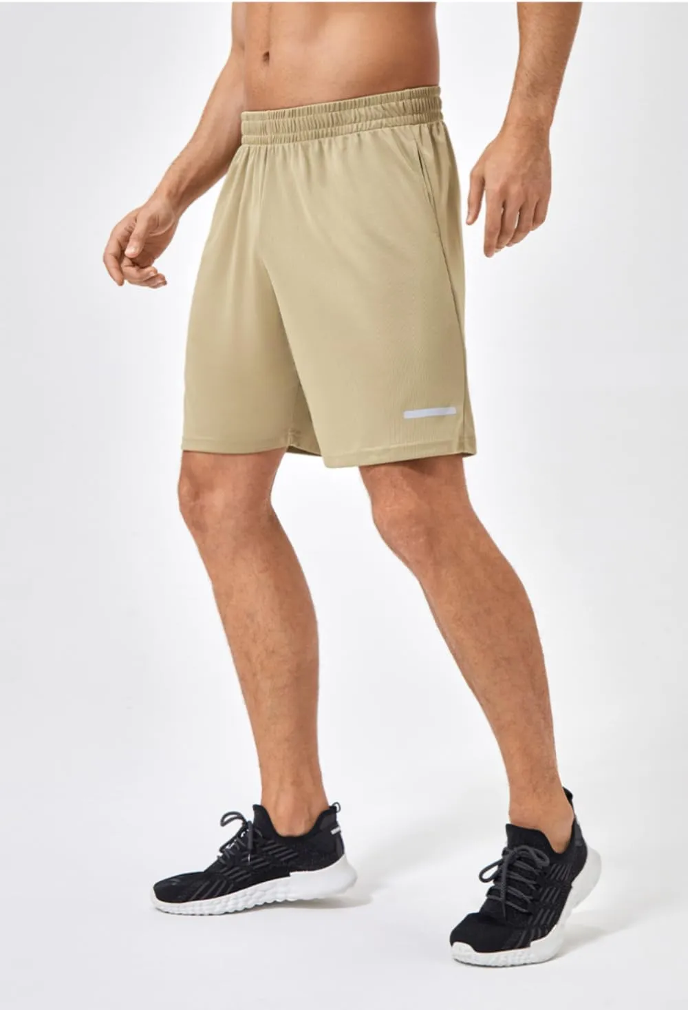 Men's Quick-Dry Athletic Shorts with Pockets, Lightweight Workout Shorts, Breathable Running Shorts with Elastic Waistband