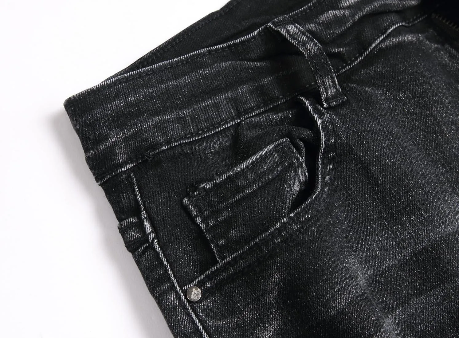 Men's Ripped Skinny Slim Fit Stretch Distressed Destroyed Jeans Denim Pants