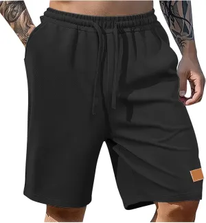 Mens Shorts Casual Drawstring Lounge Shorts Elastic Waist Big and Tall Summer Short Plus Size Athletic Gym Trousers