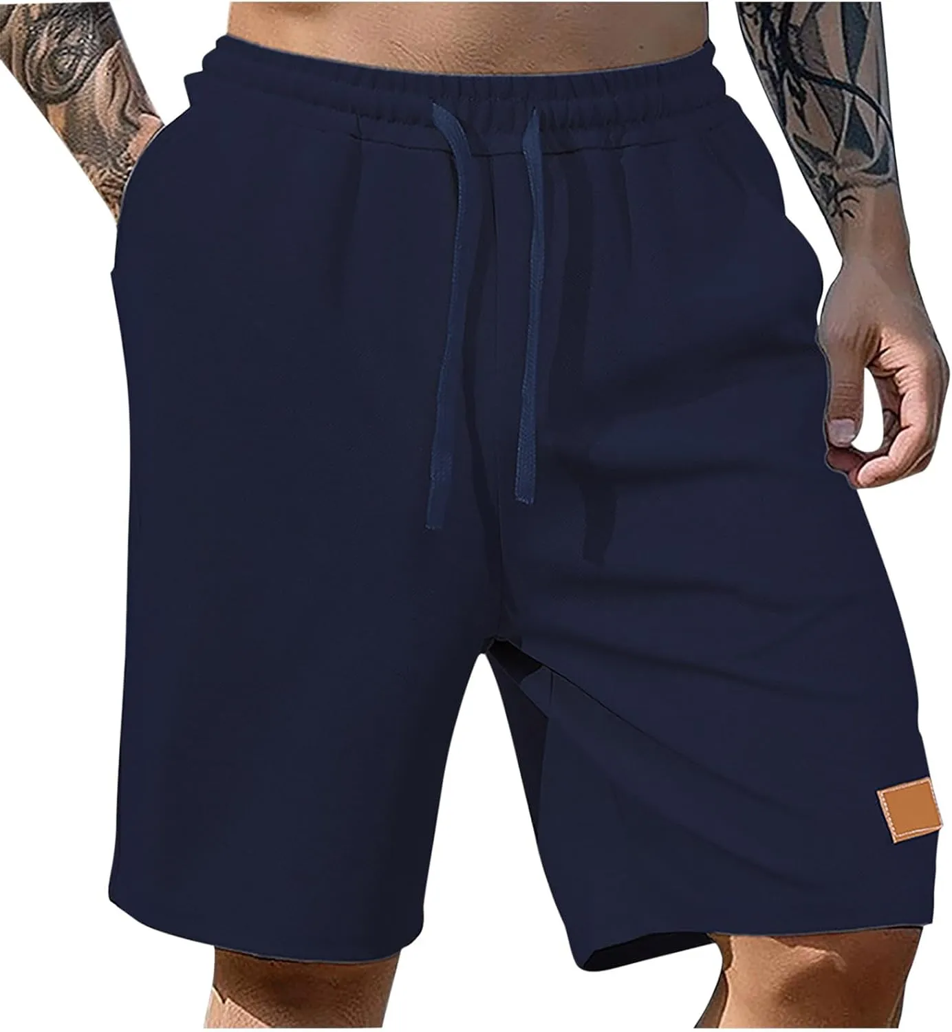 Mens Shorts Casual Drawstring Lounge Shorts Elastic Waist Big and Tall Summer Short Plus Size Athletic Gym Trousers