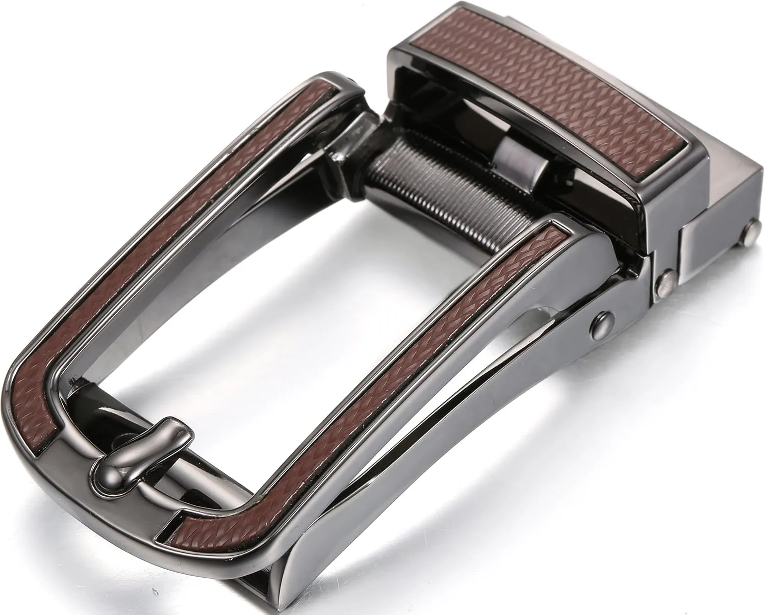 Mio Marino Mens Ratchet Belt with Open Linxx Leather Dress Belt Buckle, Enclosed in an Elegant Gift Box