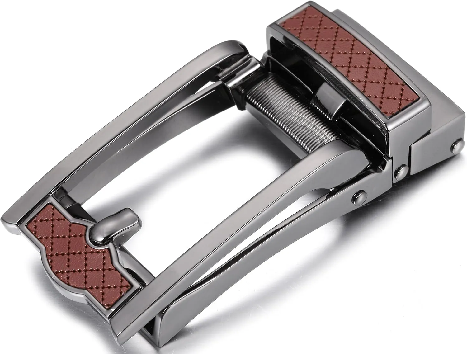 Mio Marino Mens Ratchet Belt with Open Linxx Leather Dress Belt Buckle, Enclosed in an Elegant Gift Box