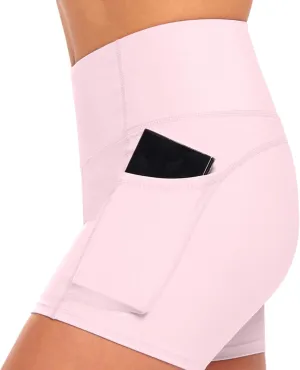 Natural Uniforms Women's High Waist Yoga Shorts with Tummy Control
