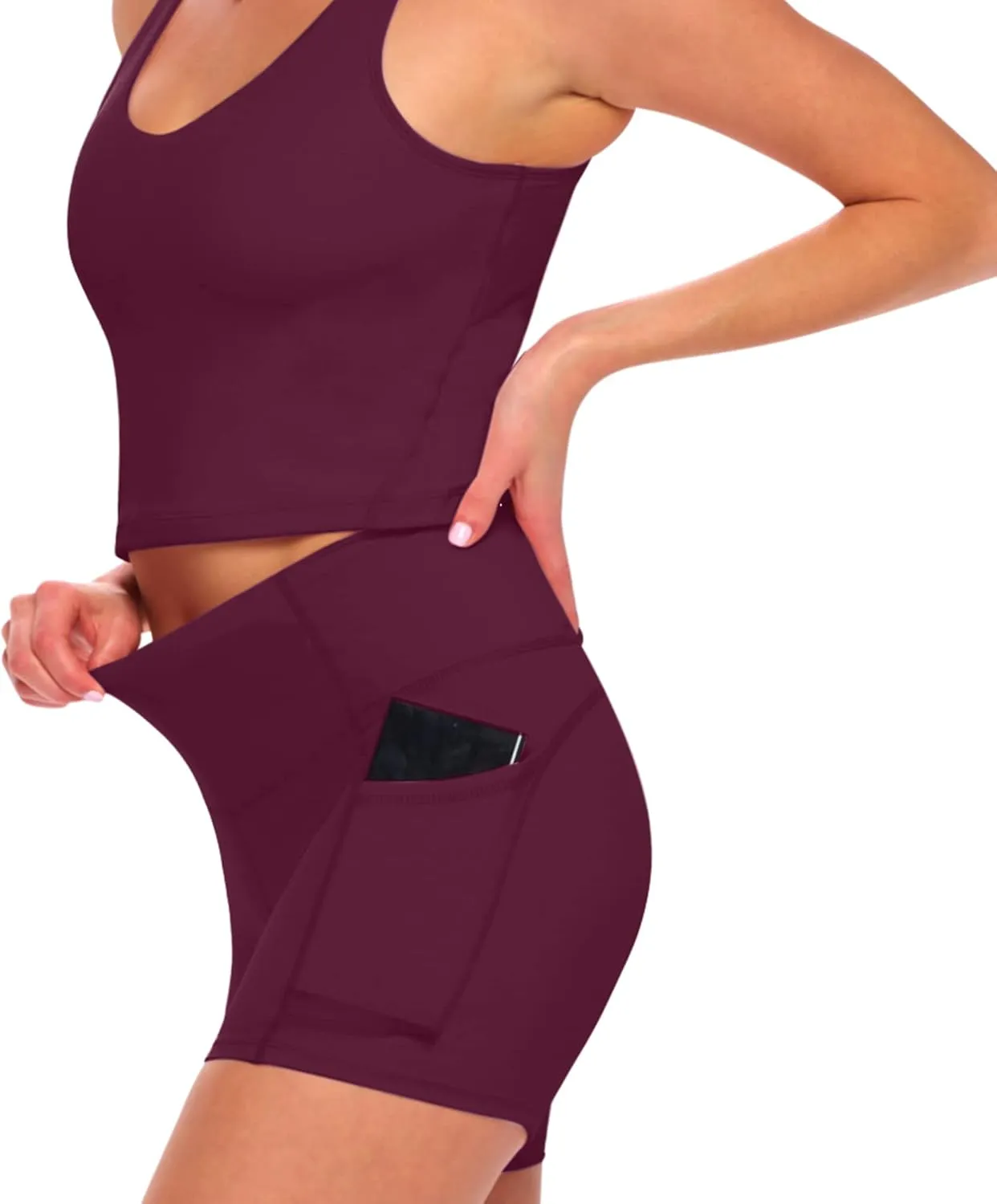 Natural Uniforms Women's High Waist Yoga Shorts with Tummy Control
