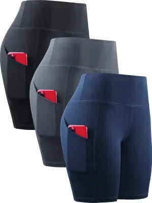NELEUS Women's Athletic Shorts High Waist Tummy Control Workout Biker Shorts for Running Gym Yoga