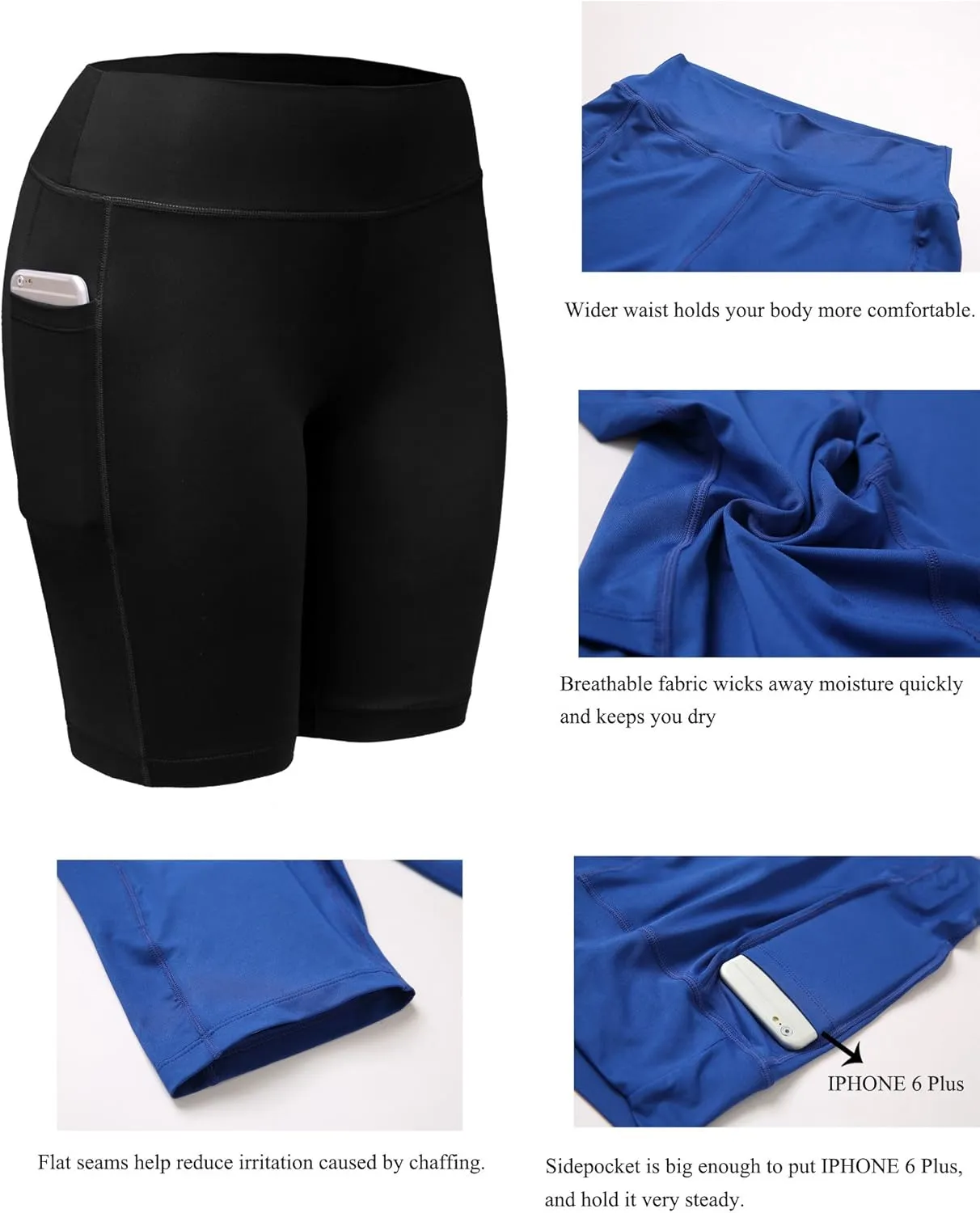 NELEUS Women's Athletic Shorts High Waist Tummy Control Workout Biker Shorts for Running Gym Yoga