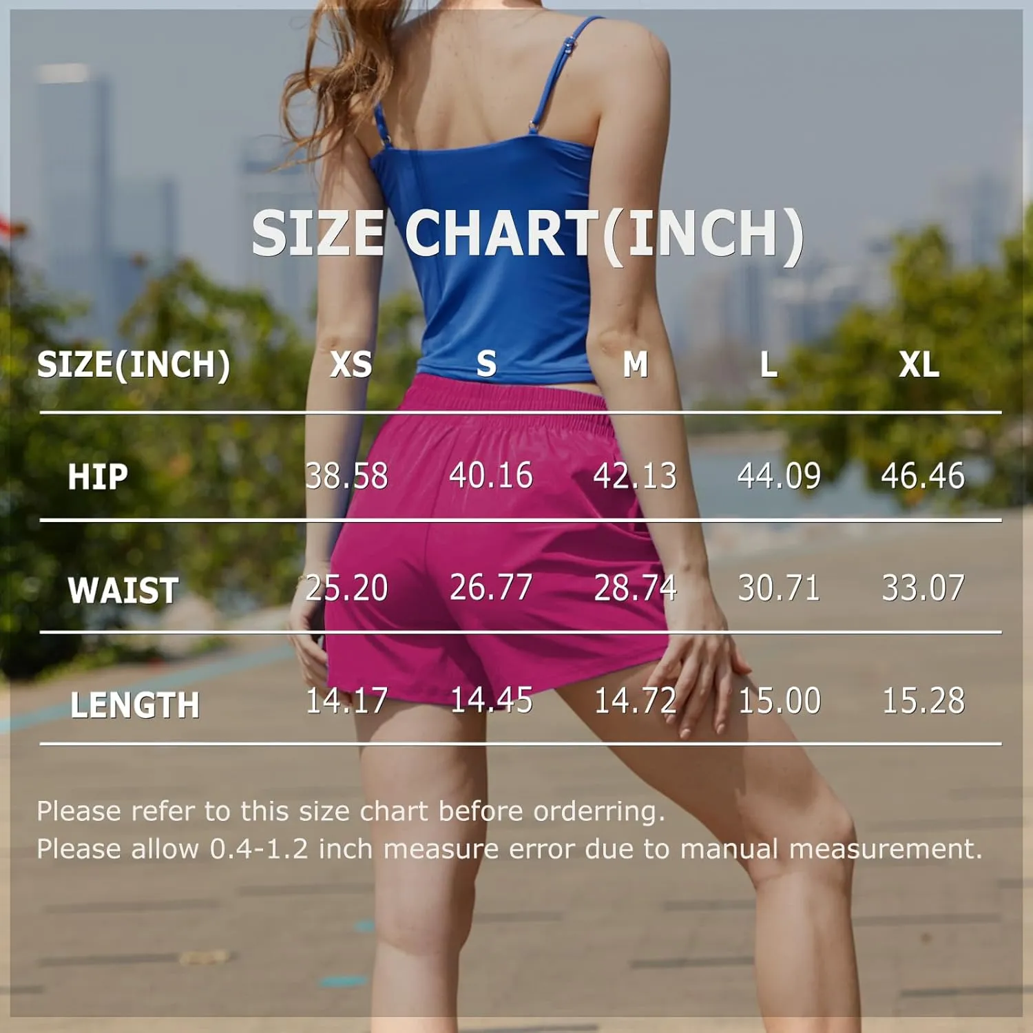 NEXSONIC Womens Athletic Shorts High Waist 4 Inch Running Shorts with Linear Quick Dry Workout Active Gym Hiking Shorts