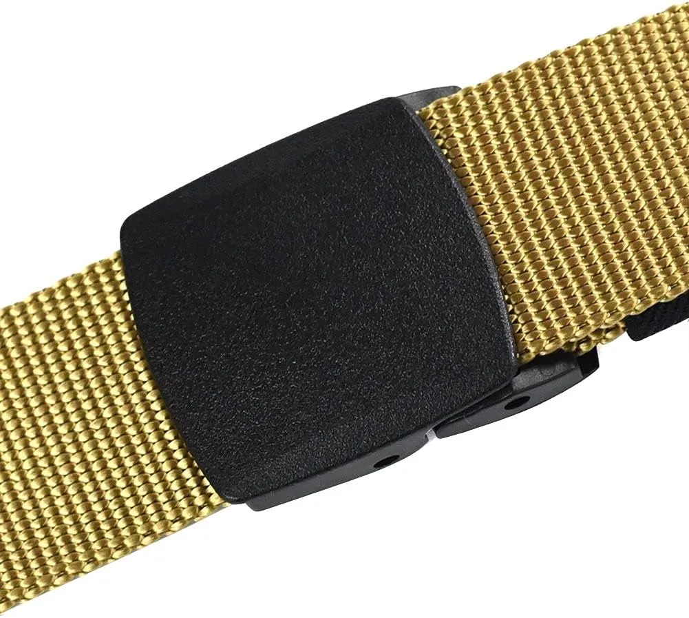 Nickel Free Belt for Men Non Metal Tsa Approved Airport Security Friendly Plastic Belt 1.5'' Wide