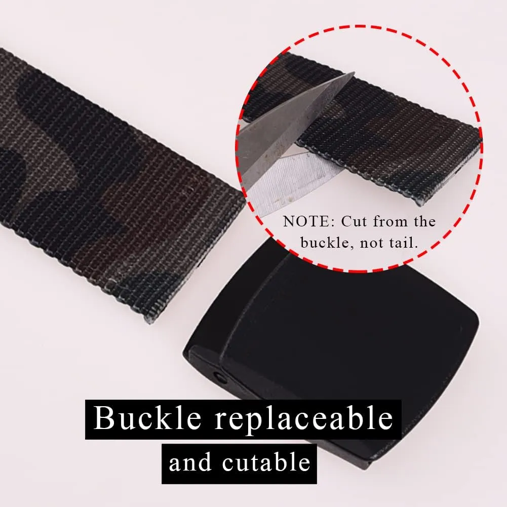 Nickel Free Belt for Men Non Metal Tsa Approved Airport Security Friendly Plastic Belt 1.5'' Wide