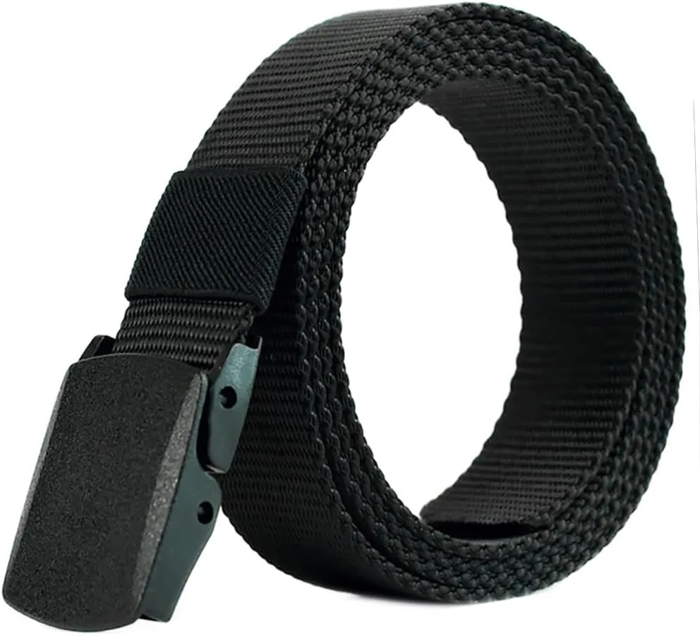 Nickel Free Belt for Men Non Metal Tsa Approved Airport Security Friendly Plastic Belt 1.5'' Wide