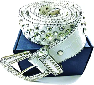 rhinestone belt celebrity western bling vegan leather mock croc belts