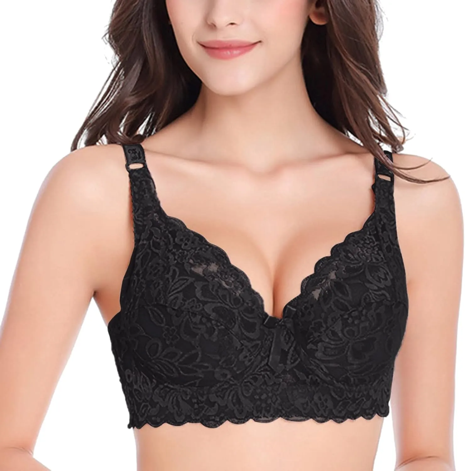 Sexy Bras for Women Push Up High Support Breathable Bras Full Coverage Seamless Plus Size Adjustable Casual Bralettes