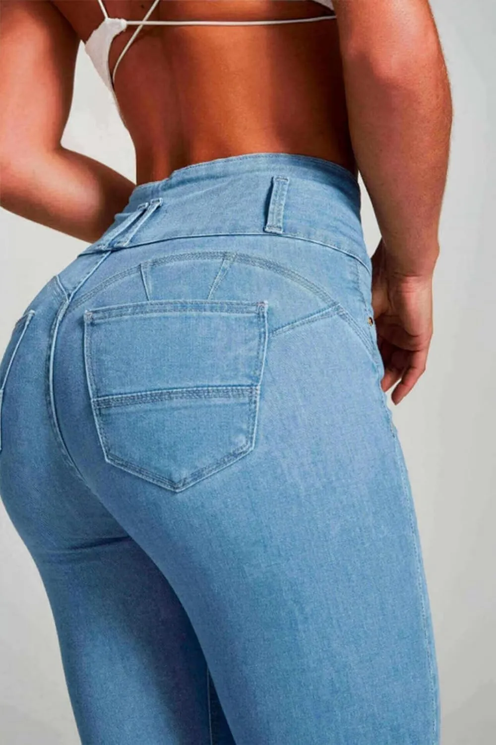 Skinny Jeans for Women High Waisted Butt Lifting Stretchy Curvy Jeans Ripped Slim Fit Denim Pants with Pockets