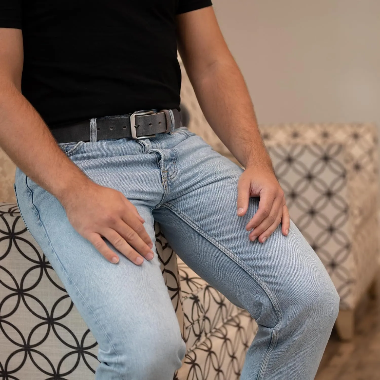 Smoky Mountain Belt - USA Made Genuine Full Grain Leather Belt with Certified Nickel Free Buckle