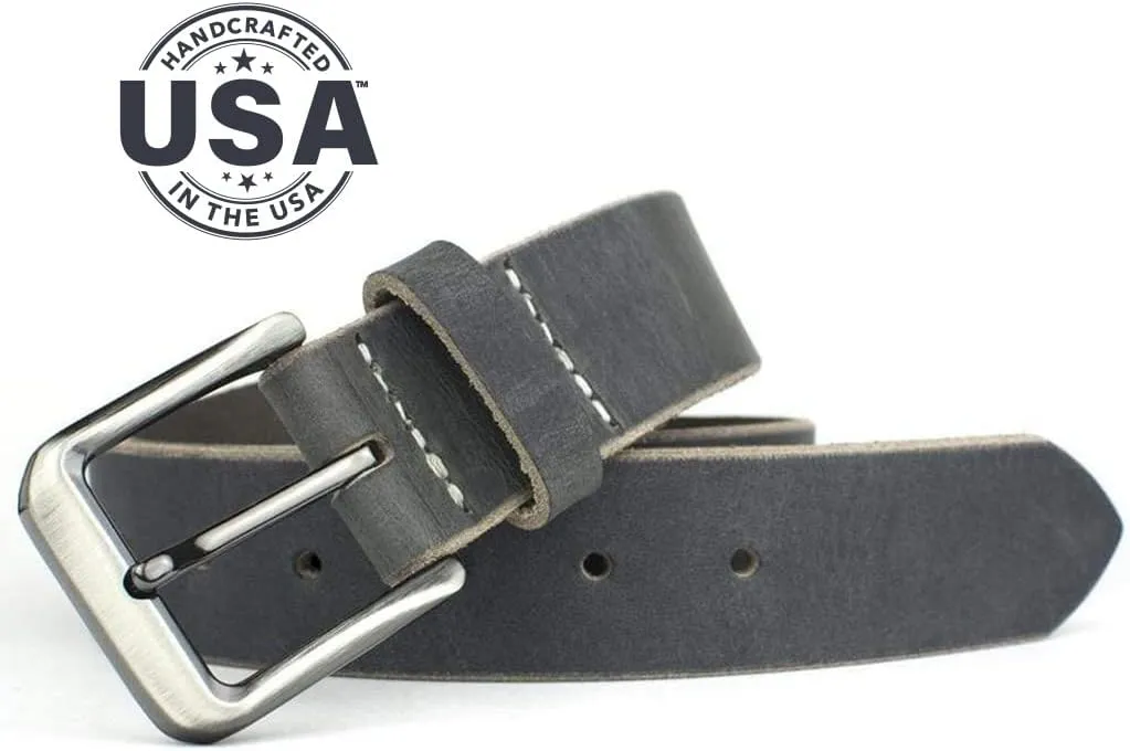 Smoky Mountain Belt - USA Made Genuine Full Grain Leather Belt with Certified Nickel Free Buckle