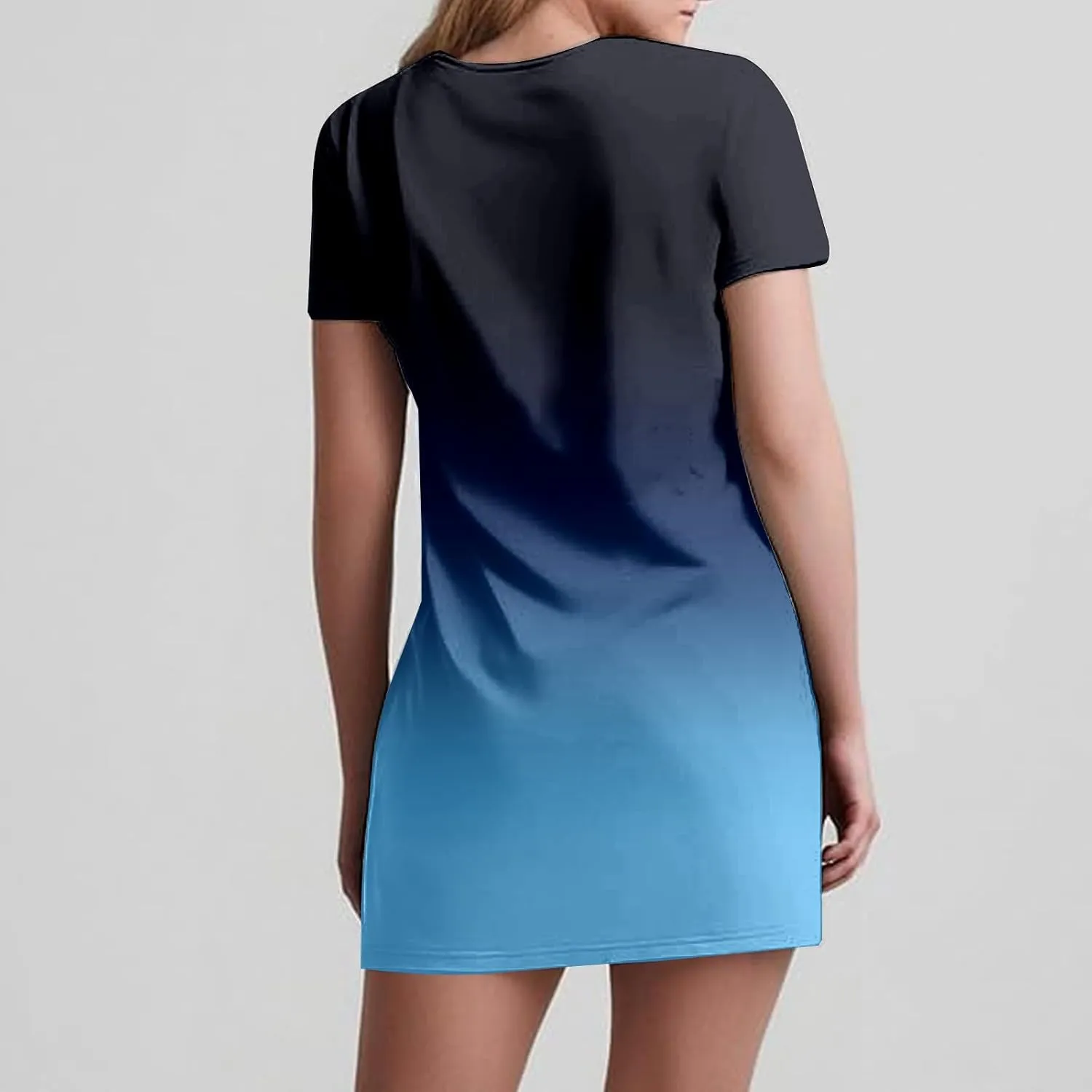 Summer Dresses for Women 2025 V Neck Short Sleeve Spring Dress Casual Loose Fit Sundress