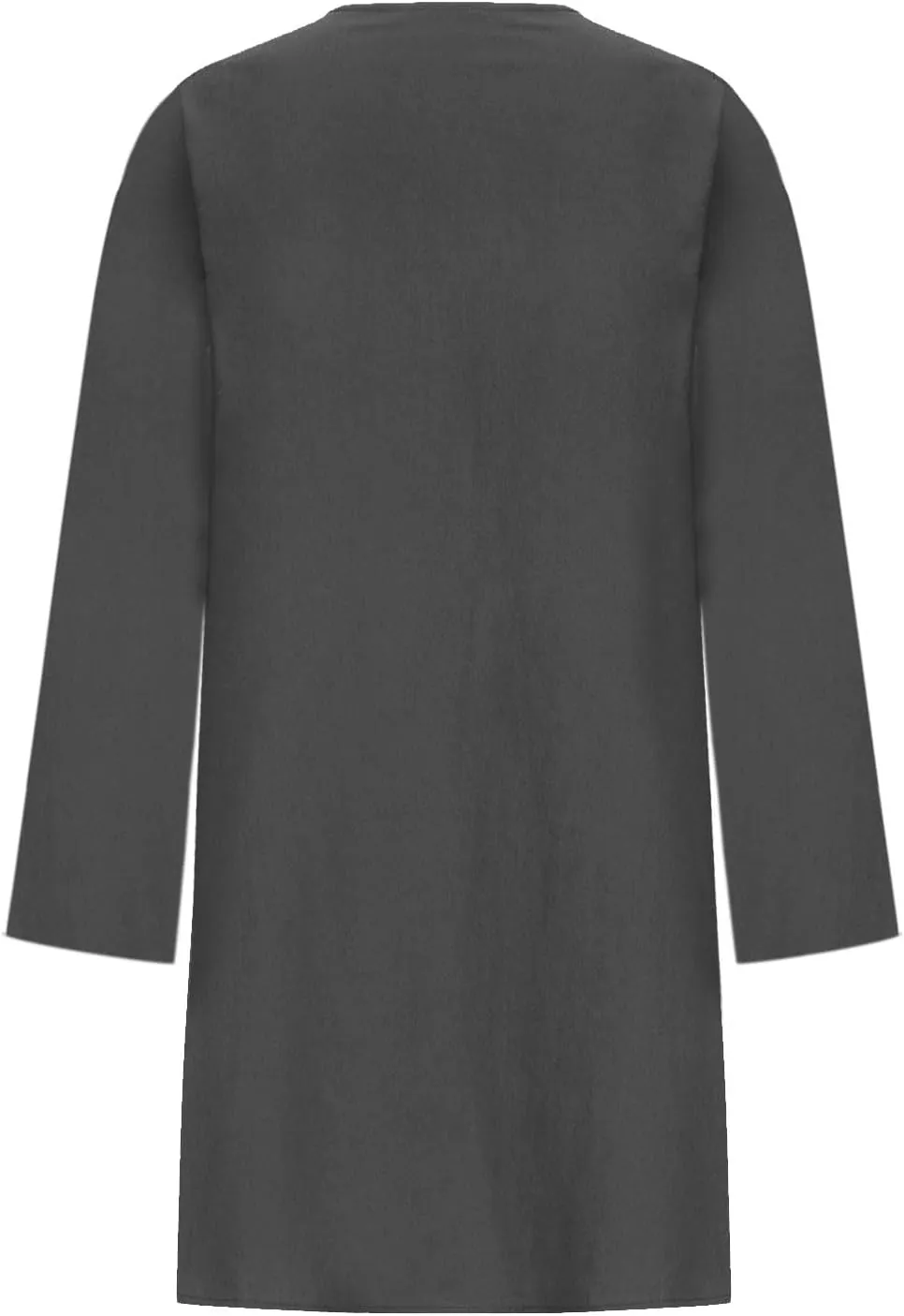Summer Dresses for Women 2025 Vacation Cotton Linen Sundresses Casual Long Sleeve Crewneck Loose Boho Beach Clothes